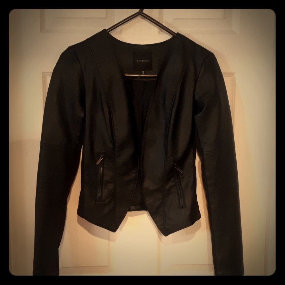 Faux cuir coat